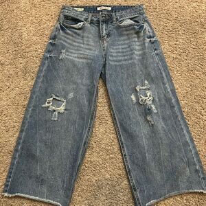 Hot Kiss Blue High Rise Distressed Jeans